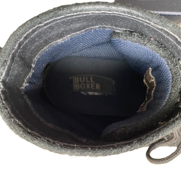 Bull Boxer Vantage 10 Leather Suede Black Biker Ankle Lace Up Boots Biker Core - Picture 8 of 15